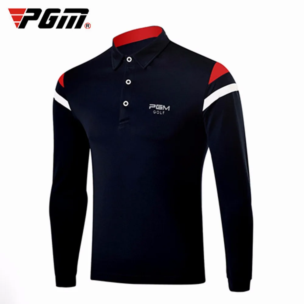 PGM рубашки для гольфа для мужчин осень зима Гольф одежда рубашка футболка с длинным рукавом спортивная футболка для настольного тенниса удобные мужские майки футболки