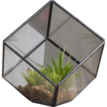 

Retro and old Nordic glass cover micro landscape geometry flower house decoration beautiful and practical home soft deco