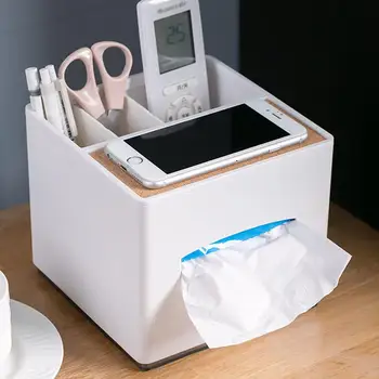 

Plastic Tissue Box Living Room Coffee Table Paper Napkin Dispenser Desk Sundries Remote Control Storage Box