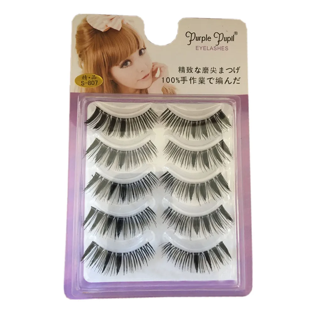 ZMJ70801452S807 Eyelashes lashes Soft 5 Pairs Long Makeup Cross Thick False Eyelashes Eye Lashes Nautral pinceaux maquillage 930 - Color: ZMJ70801452S807