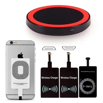 

Qi Wireless Charger with Wireless Charger Receiver Adapter Four Model Type C Micro USB Charger Kit For iPhone Xiaomi Huawei