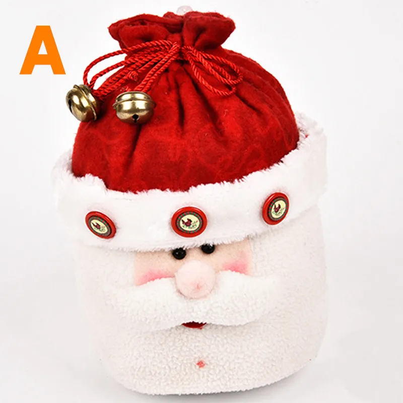

1 PCS New Creative Red Green Christmas Apple Bag Christmas Eve Apple Box Santa Claus Gift Bag Candy Bags Z453