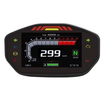 

Motorcycle General LCD Display TFT Speeeter 6-Speed Backlight Motorcycle Oeter for 1 2 4 Cylinder