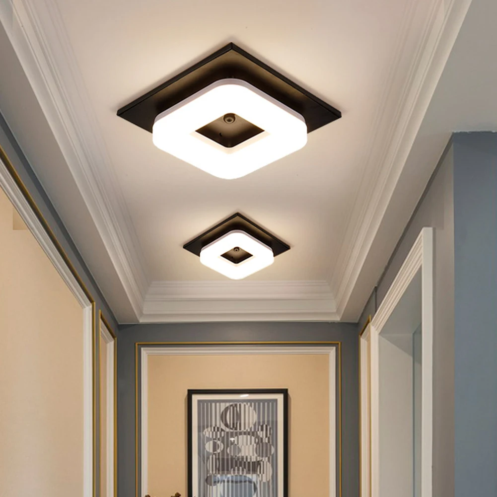 Decorative Modern Flush Living Room Square Shape Surface Mounted Porch Balcony LED Lamp Hallway Artpad 12W Home Ceiling Light