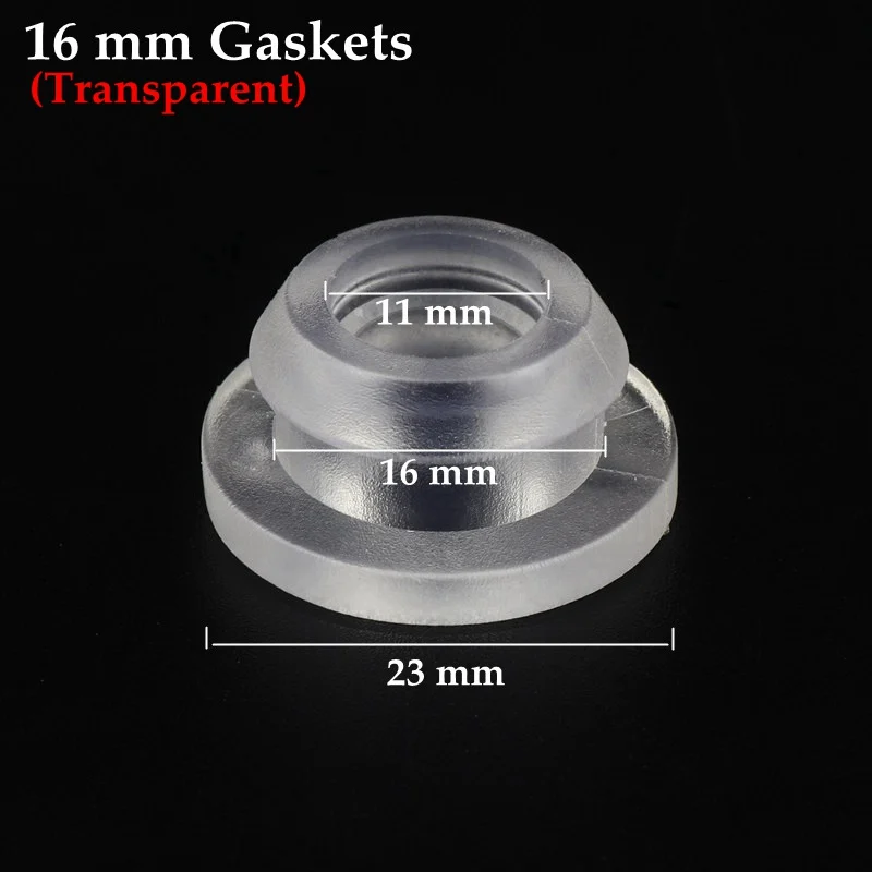 Transparent Gaskets 100 шт 16 мм прозрачные резиновые прокладки высокопрочные садовые ирригационные водопроводные трубы проходные разъемы уплотнительное кольцо уплотнительная шайба - Цвет: Transparent Gaskets