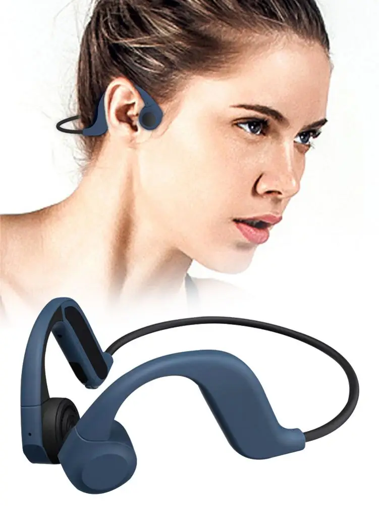 X9 костная проводимость Bluetooth IPX5 Водонепроницаемая гарнитура со встроенной памятью 8 Гб двойной микрофон Шумоподавление для спортивной езды