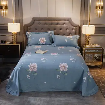 

2019 Single sheets students printed cotton twill double twin bed skirt set bedspread bed cover 180x200 bedcover