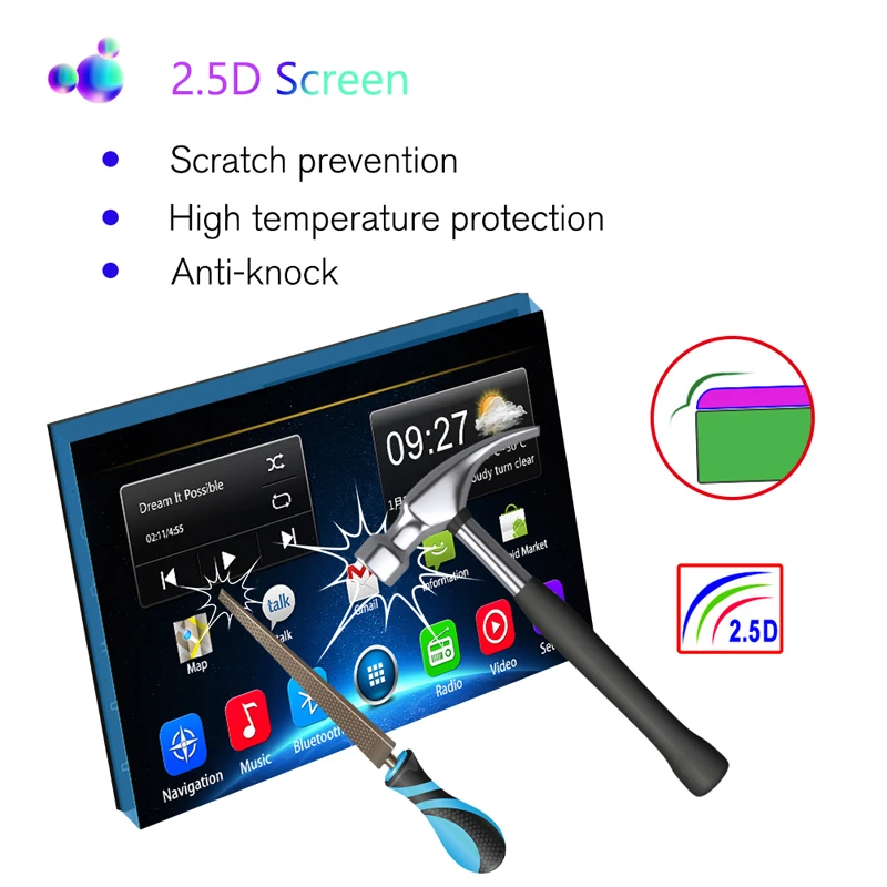 2 din 7 &quotУниверсальный Авто Стерео Авторадио WIFI Bluetooth GPS аудио Mirrorlink сенсорный