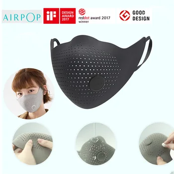 

AirPOP Air Wear PM2.5 Anti-haze Face Mask With 2pcs Filter Adjustable Ear Hanging Comfortable Washable Masks Respirator