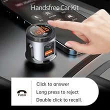  VR robot Bluetooth 5.0 Car MP3 Player FM Transmitter with PD QC 3.0 USB Fast Charging Adapter Wireless Handsfree Car Kit 