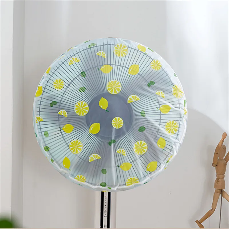 PEVA Electric Fan Dustproof Protective Cover Household Floor Fan Protection Bag Cartoon Printing Cover Round Dustproof