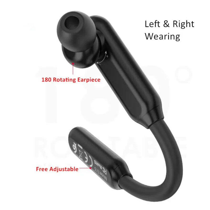 Business Headset Bluetooth Earphone Over Ear Phones Single Earpiece Headphones Handsfree Headphone With Microphone Head Phones