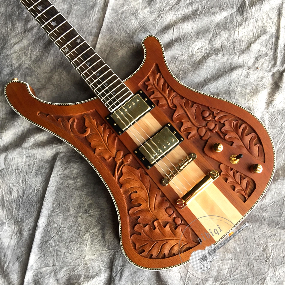 Custom shop Пользовательские электрогитары Новый матовый коричневый лазерная