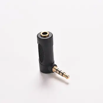

1/8" 3.5mm 90 Degree 3 Pole Right Angle Female To Male 4 Pole Audio Stereo Plug L Shape AUX Headphone Jack Adapter Converter 1PC