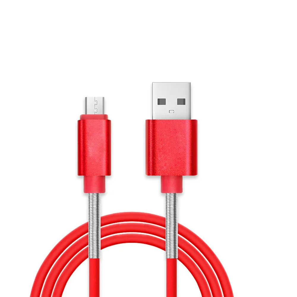 D Прочное весеннее небьющееся зарядное устройство Micro USB кабель для синхронизации данных кабель для телефона USB для Micro USB быстро, безопасно зарядное устройство кабель 30 - Цвет: D