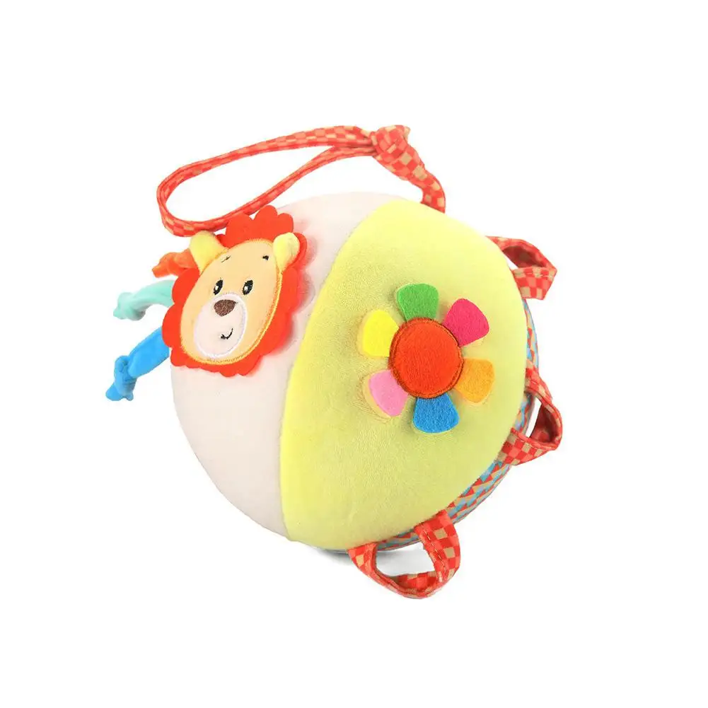 RCtown Baby Wind Chime мультяшная ручная ловля мяча плюшевая погремушка украшение кровати для утешения и тренировок ребенка - Цвет: Lion