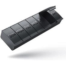 Portable One Week Pill Box 7 Grids And Seven Grids Long Pill Box Portable Transparent Long Pill Box Sub-Packing Pill Box