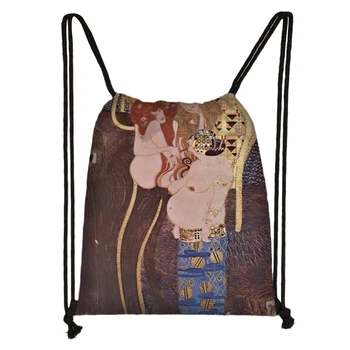 

Custom Gustav Drawstring Daypack Kids Satchel Casual Backpack Teenager Storage Bag Women Men 32x38cm*200611-11