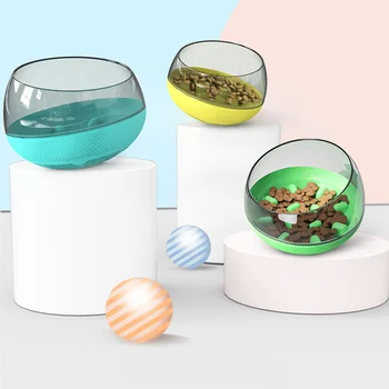

Pet Slow Feeder Bowl Round Tumbler Dog Bowl Food Container for for Cat and Dogs S7