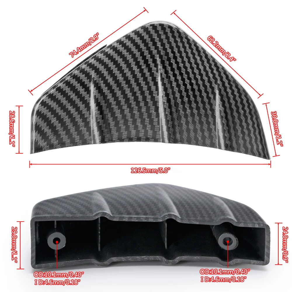 1Pcs/4Pcs Universal Car Carbon Fiber Pattern/Black Modified Shark Fin Rear Spoiler Car Rear Bumper Lip Diffuser Accessories