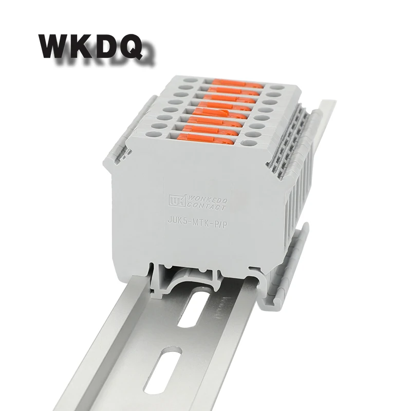 10pcs UK 5 MTK P/P Knife Disconnect Terminal Block With Test Socket Screw Terminal blocks