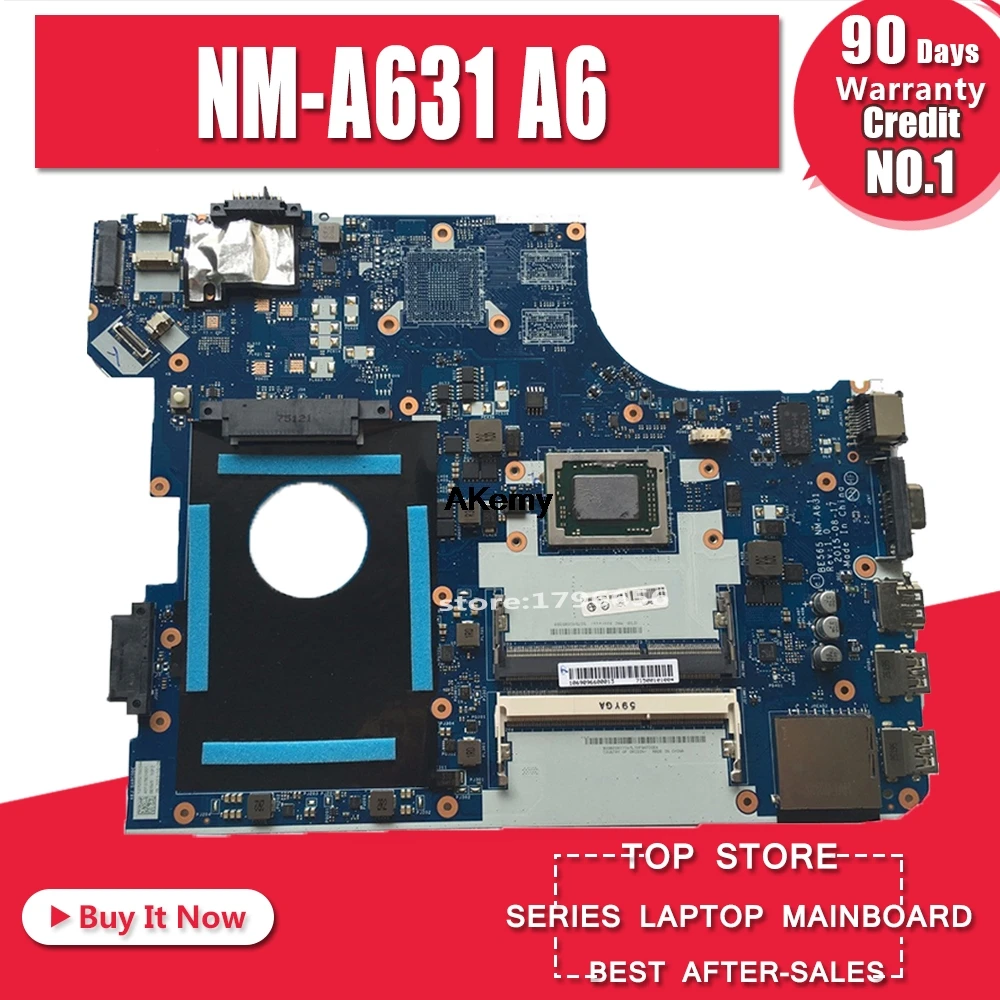 

BE565 NM-A631 Laptop motherboard for Lenovo ThinkPad E565 Test original mainboard A6-CPU