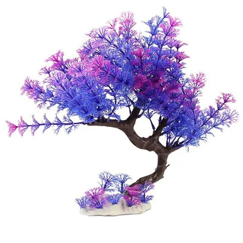 

Artificial Tree Aquarium Decor Fish Tank Ornament Underwater Plants Mini Landscaping Grass Accessories Plastic Purple Tree Tank