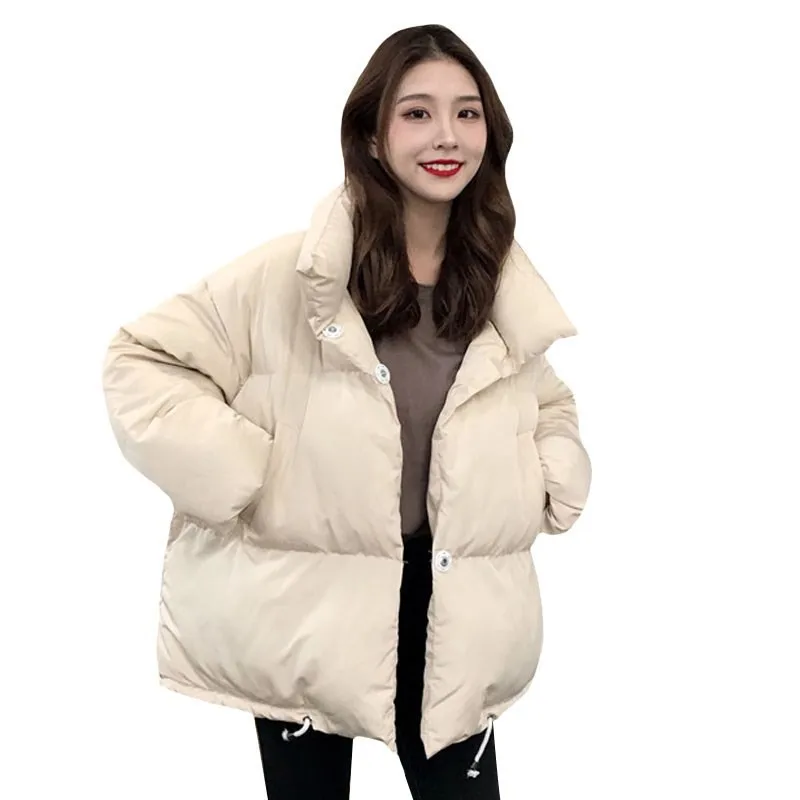

Collar Loose-Fit Cotton-padded Clothes ^ 2018 New Style Winter Korean Version of Cotton Coat Students Thick Quilted down Coat Co