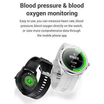 

T6 Smart Watch 1.28 inch Full-Touch Screen Blood Pressure Heart-Rate Monitor IP68 Waterproof Smart Watch Fashion Sport Watch