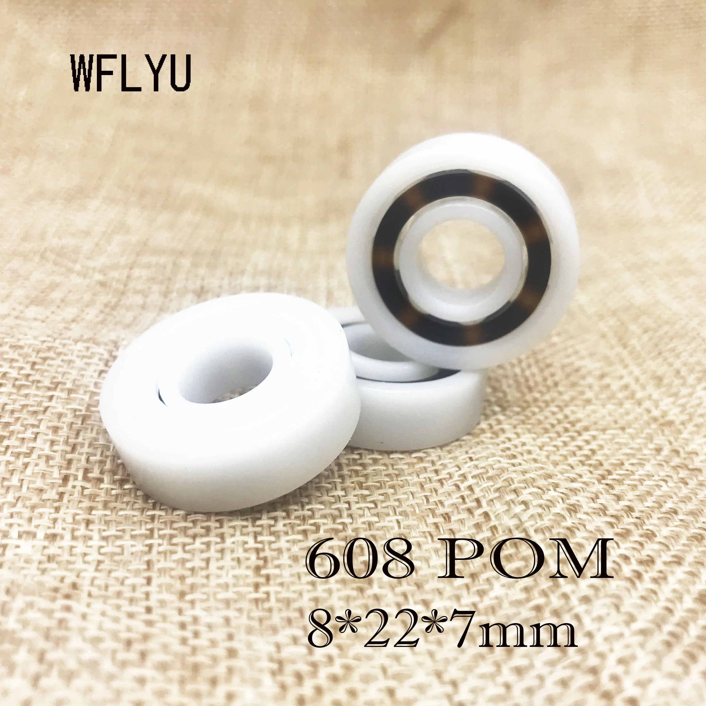 

Free shipping 10pcs 608 POM plastic bearings plastic bearing 8*22*7mm Miniature deep groove ball bearings plastic bearing