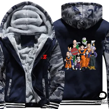

Anime DRAGON BALL Coat Winter Thick Jacket Fashion Keep Warm Fleece Hoodie Men Women Sportswear Jacket #10