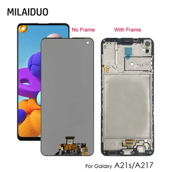 

6.5" LCD For Samsung Galaxy A21s A217 LCD with frame Touch Screen Digitizer For Samsung A21s LCD Display Replacement