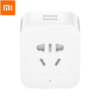 

Xiaomi Mijia Smart Plug Socket Dual USB WIFI Wireless Socket Work With Xiaomi bluetooth Thermometer Hygrometer Smart Doorlock