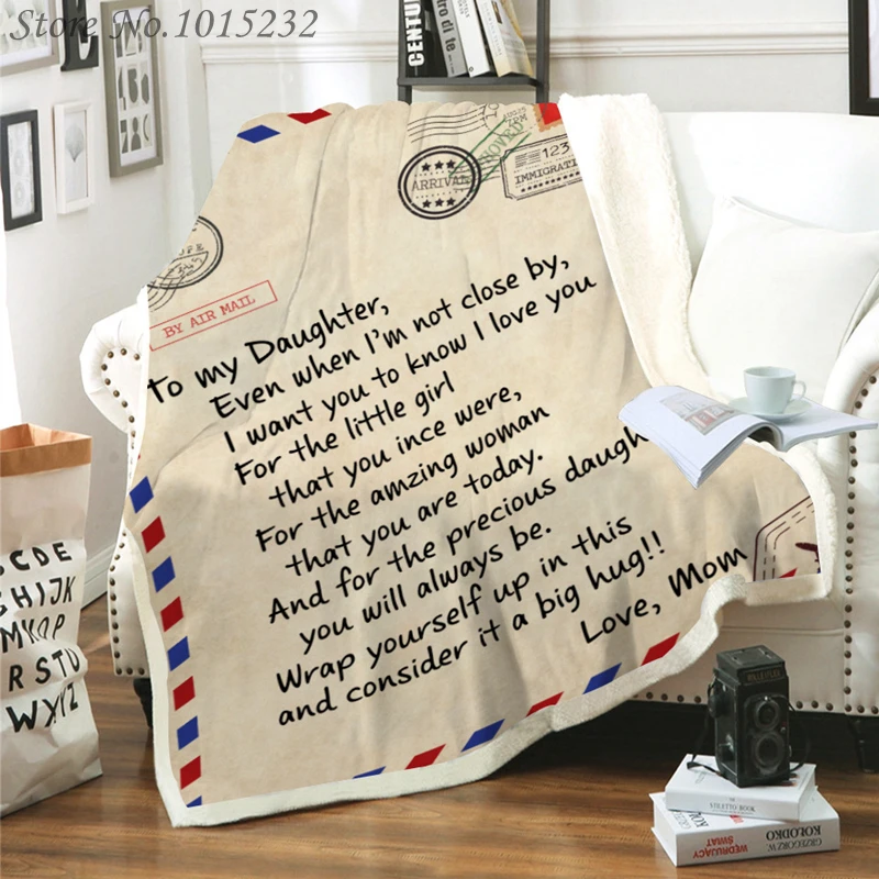 Letter Letters Express Love Blanket 3D Print Sherpa on Bed Home Textiles Dreamlike Style Gift 08 | Дом и сад