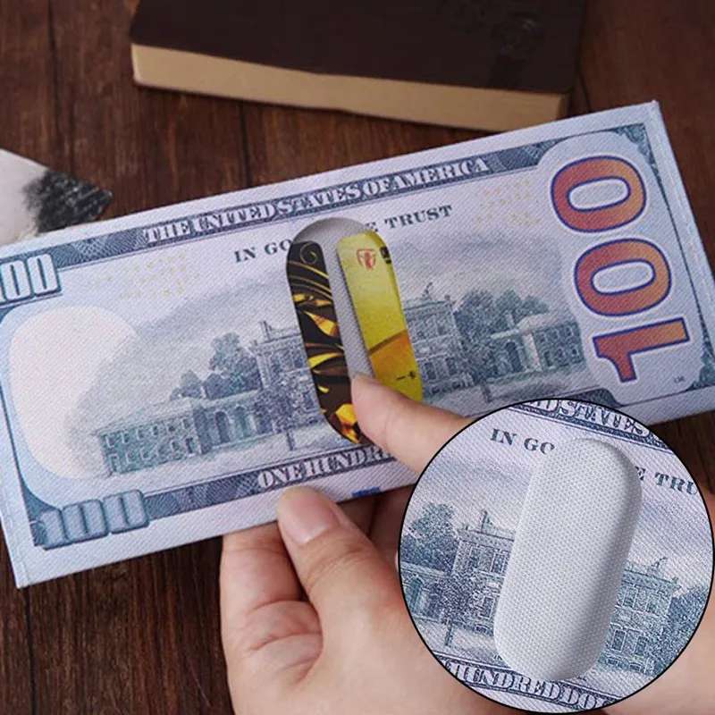 

1 PC 100 Dollar Printed Foldable Canvas Wallet Women Men Big Dollar Pattern Credit Card Holder Money Wallet Dropship New Arrival