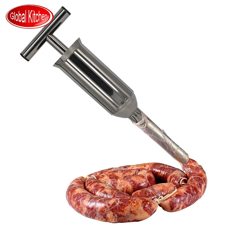 

Stainless Steel Manual Sausage Fill Meat Stuffer Stainless Steel Sausage Filling Machine Homemade Sausage Syringe Sausage Maker