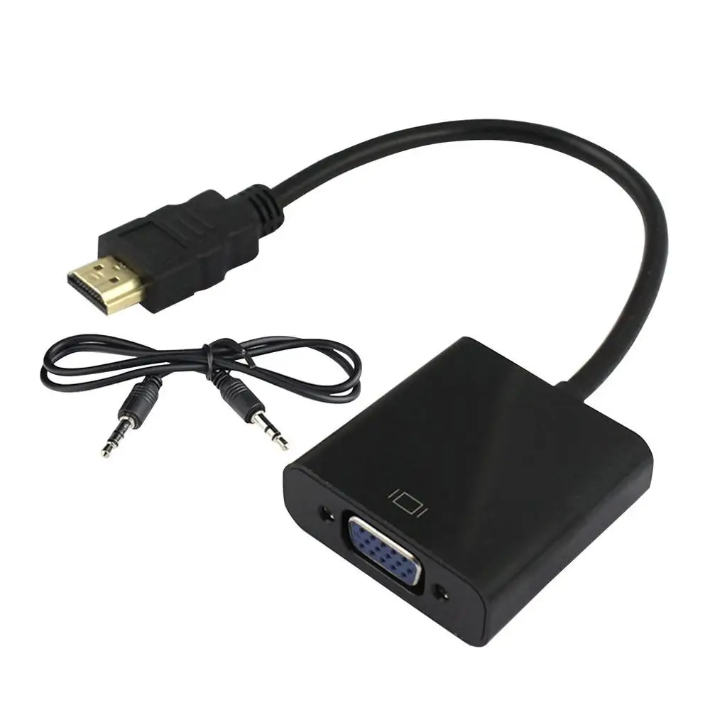 Премиум HDMI в VGA конвертер адаптер + 3 5 мм аудио разъем Full HD 1080P портативный |