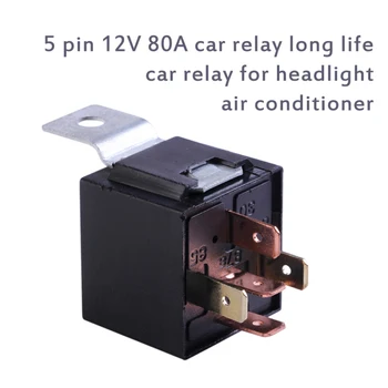 

5Pin 80A Waterproof Car Relay Long Life Automotive Relays Normally Open DC 12V / DC 24V Relay For Head Light Air Conditioner