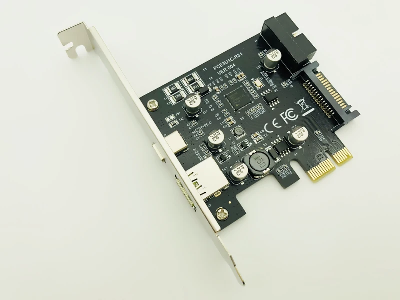 PCI-Express PCI-e к USB 3,1 тип-c Riser Post Card PCIe к USB-C 2.4A быстрое зарядное устройство+ 19PIN Передняя USB Miner карта расширения адаптера