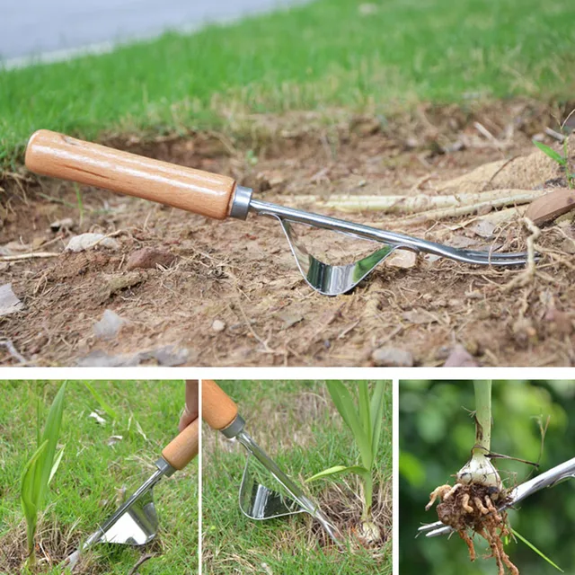 Rozsdamentes Acél Gyomnövény Szerszám Kíváncsi Füves Rákos Fűző Pitypang Kerti Gyomi Kézikönyv Mezőgazdasági Területek Ásó Gyep Húzó - Image 2