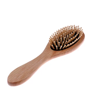 

1pc Wooden Hair Vent Brushes SPA Massager Detangling Scalp Massage Comb Hair Care Bamboo Handle Wooden Comb