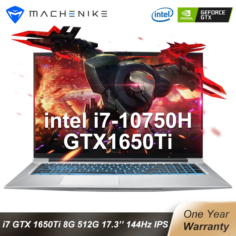 Ноутбук Machenike T90 Plus TB1 144hz Gmaing 2020 i7 10750H 17 3 ''GTX1650Ti 8G 512G SSD IPS 72% NTSC игровой