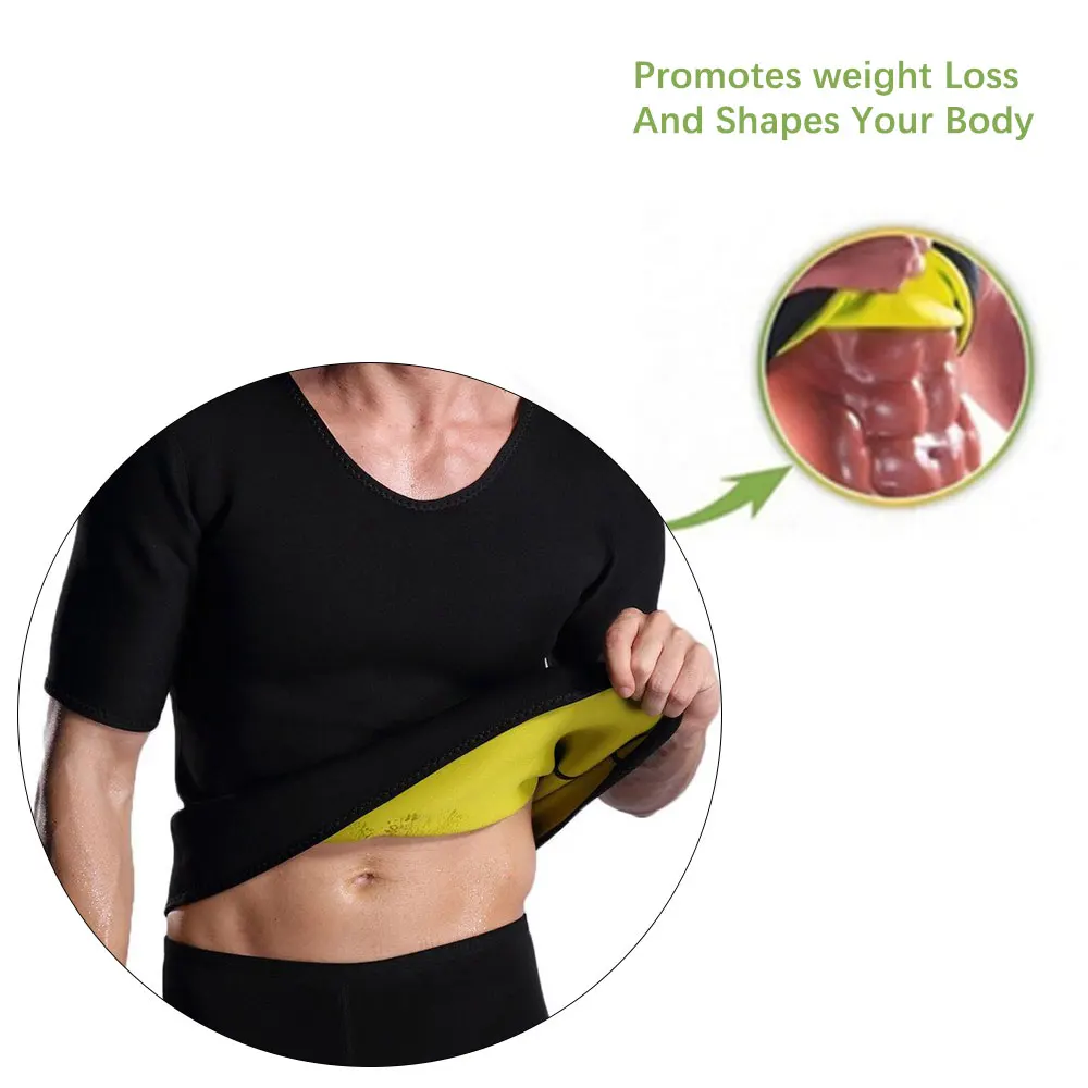 Размера плюс Для мужчин кофта Body Shaper жилет неопрена похудения талии тренер