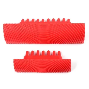 

2Pcs/set Rubber Roller Brush Imitation Wood Graining Wall Painting Home Decoration Art Embossing DIY Brushing Painting Tools