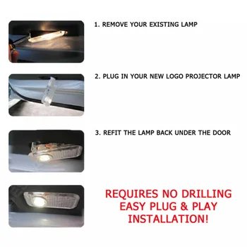 

LED Car Logo lights Door Courtesy Shadow High Brightness Accessory Parts
