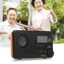 Переносное цифровое радио FM MW многополосное радио динамик музыкальный MP3-плеер с ЖК-дисплеем будильник поддержка tf-карты U диск