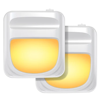 

Plug-In Night Light Led Night Light Warm White Night Light for Baby Room Bedroom Hallway Kitchen Bathroom Stairs (2 Pieces)