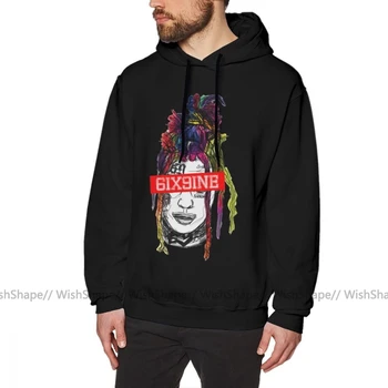 

6ix9ine Hoodie 6ix9ine Hoodies Grey Cool Pullover Hoodie Winter Cotton Long Loose Mens Large Hoodies
