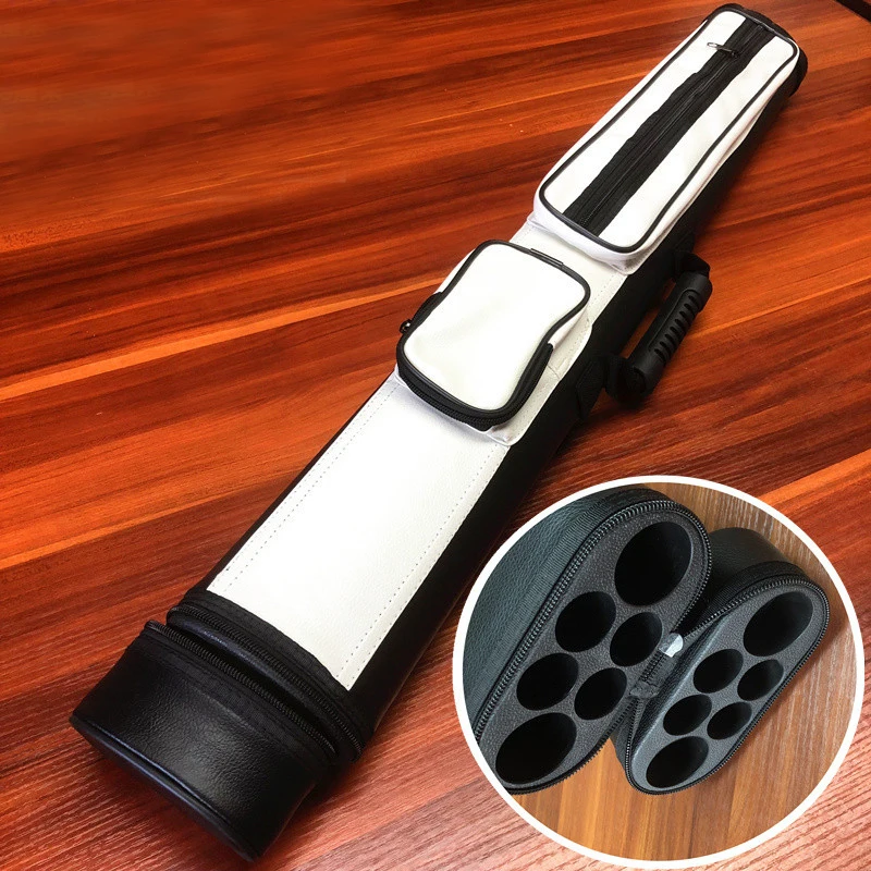 Черный и белый чехол для кия спортивный кожаный пула 2B4S|cue case|billiard cue casecue pool case |