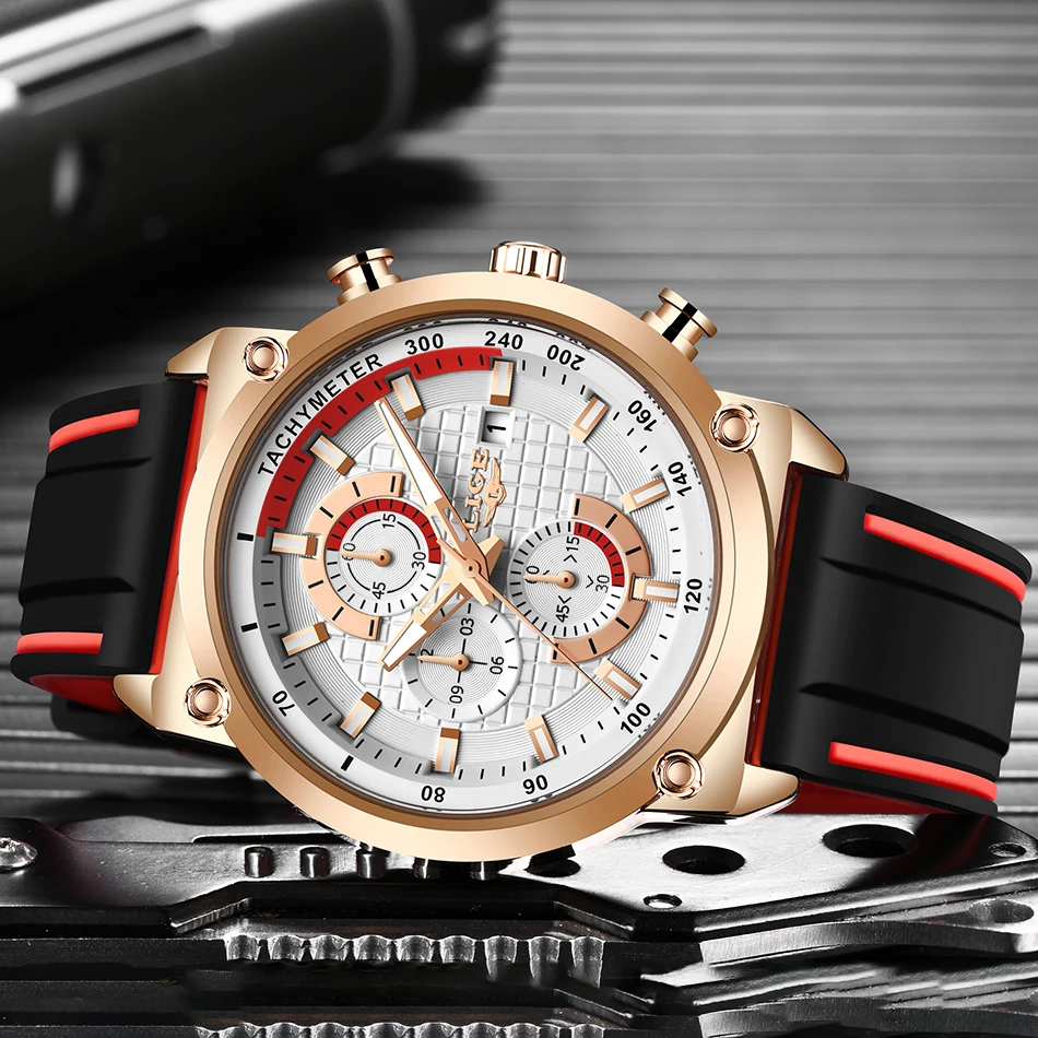 Reloj Hombre LIGE мужские часы Топ бренд класса люкс военные спортивные часы мужские резиновые водонепроницаемые кварцевые наручные часы Relogio Masculino